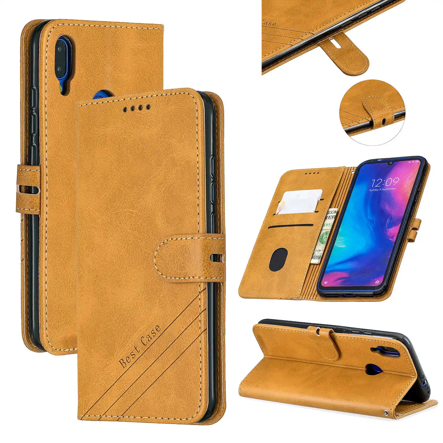 

deer cloth phone case on for xiaomi redmi note 7 5 5a prime 4 4x 6a 6 pro 5 plus go k20 global leather tpu back cover coque
