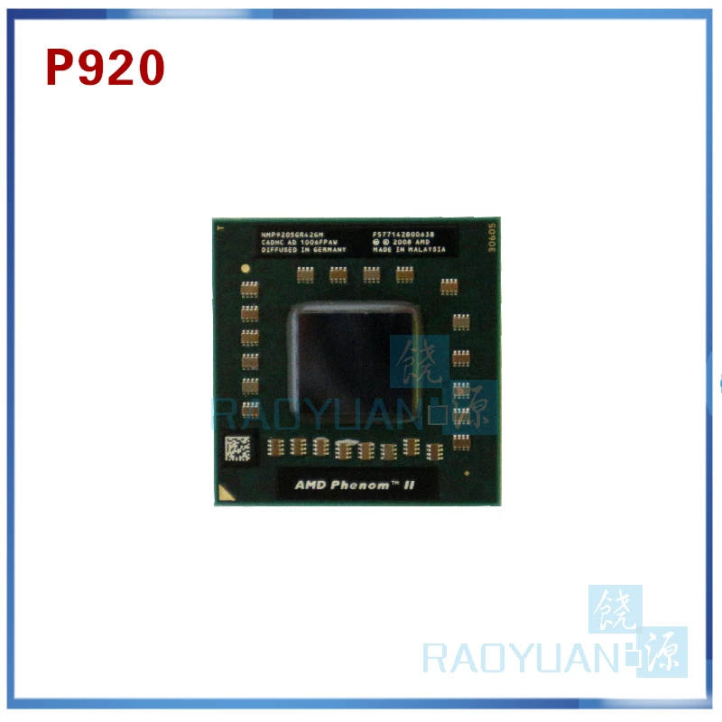 Процессор для ноутбука AMD P920 HMP920SGR42GM 1 6 ГГц 2 Мб четырехъядерный разъем S1 (S1g4) PGA638 |