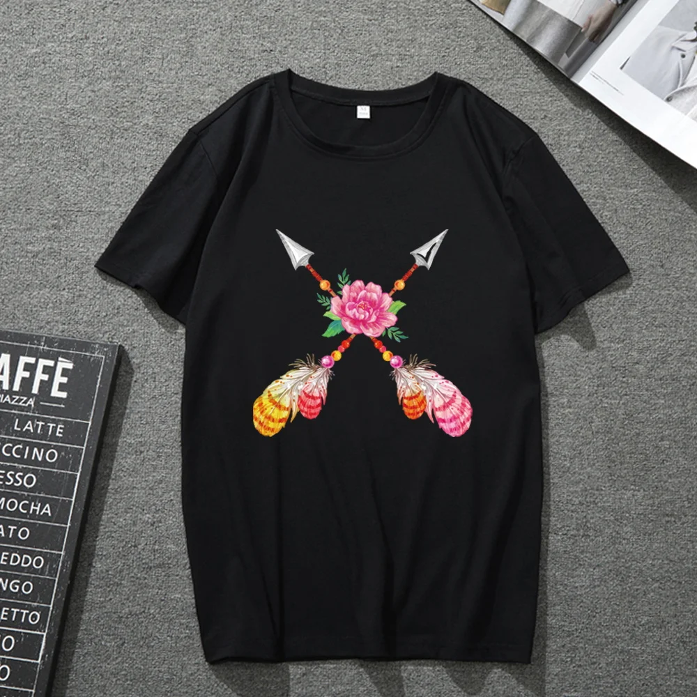 

Universal T-shirt Men and Women Black Short-sleeved Personality Creative Printing Tops Versatile Soft Men's and Women's Tops