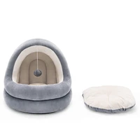 washable pet bed detachable cat basket warm cat cave bed with free cushion pillow bed for dog cats pet cushion in cat supplies