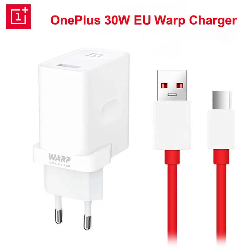 

Original OnePlus 7T Pro 30W Warp Charger 5V 6A Type-C Cable Dash Charge Fast Charging EU Adapter For One Plus 8 7 6T 1+6 3T 1+5T