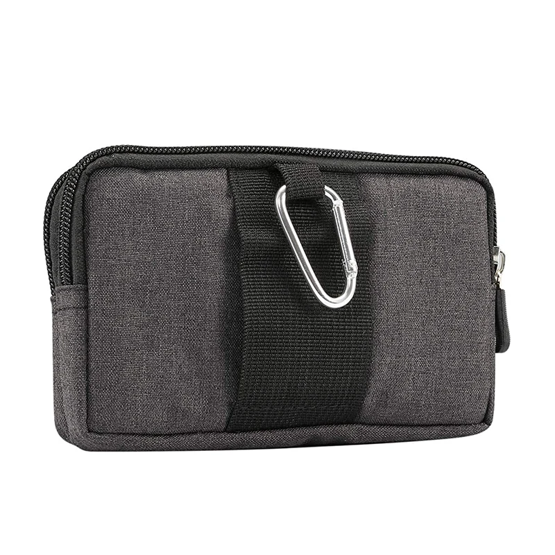 

Universal Denim Sports Phone Waist Bag Leather Case Zipper Multi-Function Suitable For Mobile Phone Protective Case