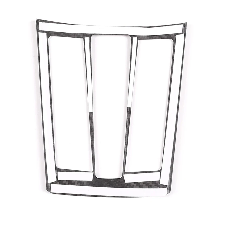 

Real Carbon Fiber Car Styling Central Console Button Decoration Frame Trim Sticker For Porsche 718 911 2012-2019 Accessories