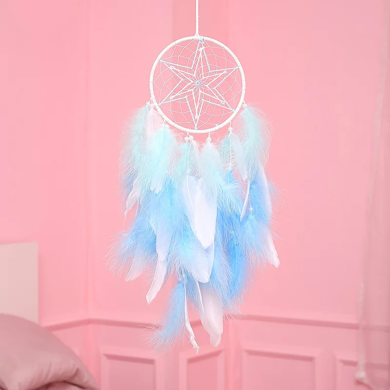 Голубой Ловец снов детское украшение для детской комнаты девочек декор