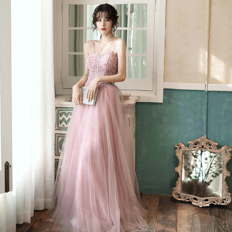 

Beads Prom Gowns Sexy Formal Graduation Dress Long Evening Dresses