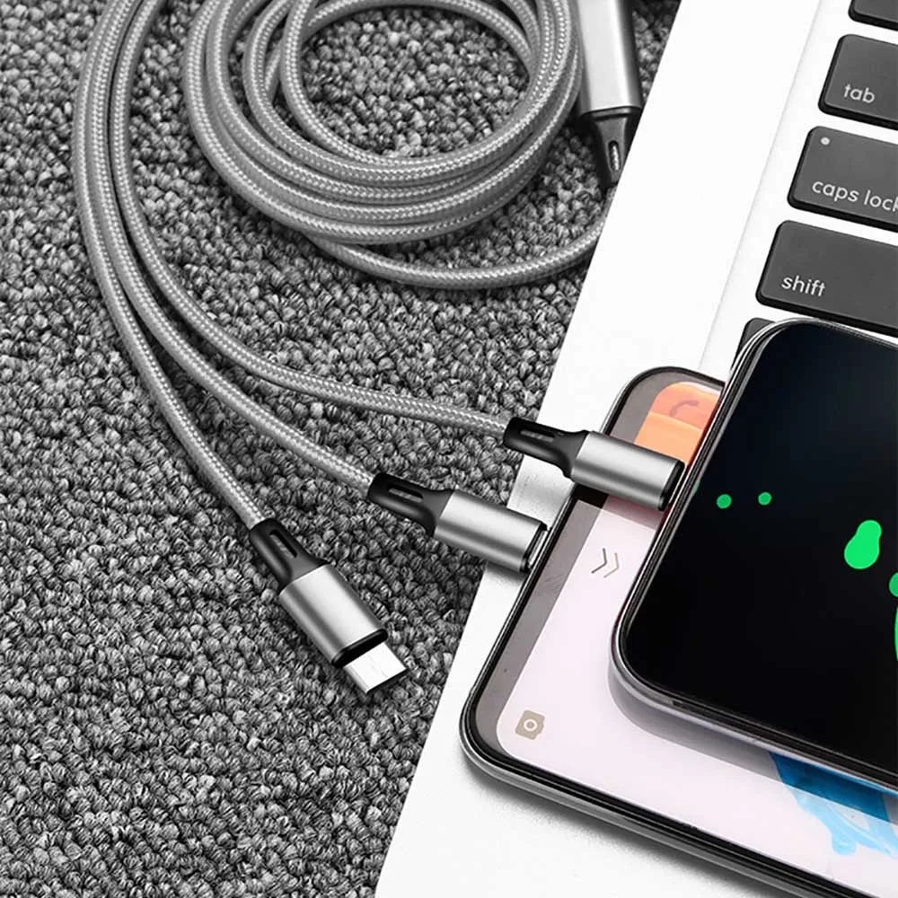 USB кабель для iPhone XS X 8 7 6 зарядное устройство 3 в 1 микро USB кабель для Android USB TypeC кабели для мобильных телефонов для samsung S9