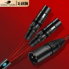 Hi-end XLR штекер-двойной XLR Женский аудиокабель для усилитель звукового микшера Регулярный 3-контактный XLR сплиттер OFC кабель 1 м 2 м 3 м 5 м 8 м