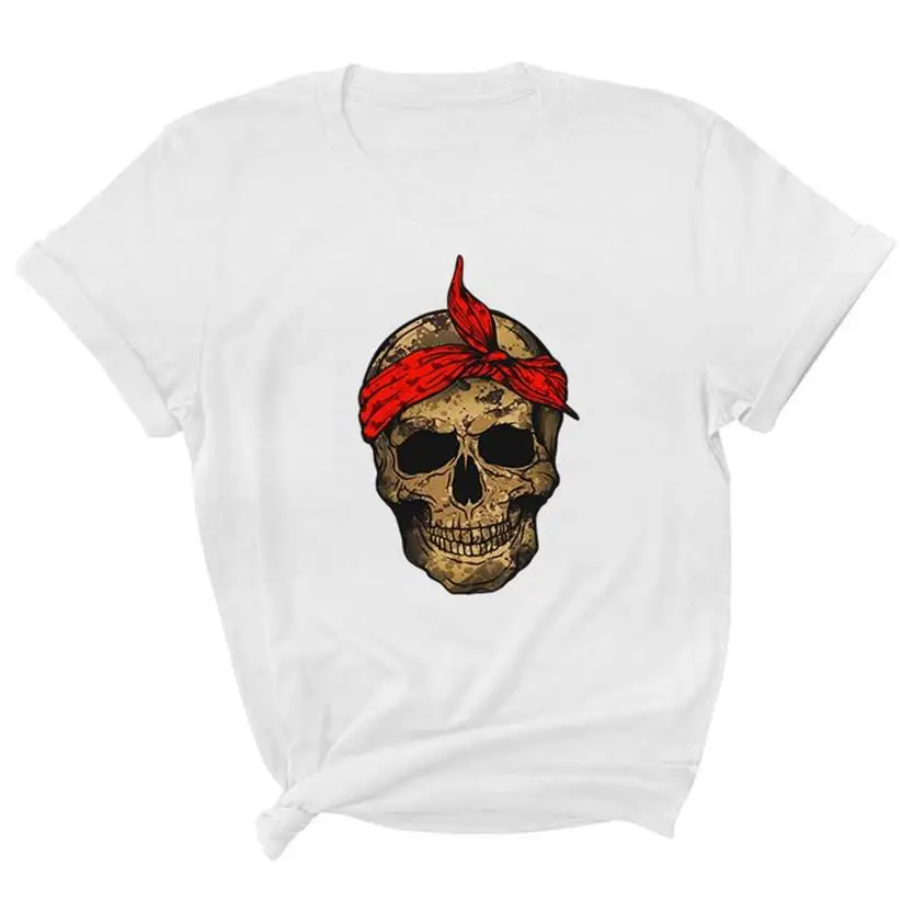 

Women's T-shirt Harajuku Skull Deer Camouflage Burlap Turban T-shirt Clothes Short Sleeve Graphic T-shirt Tops in the Woods