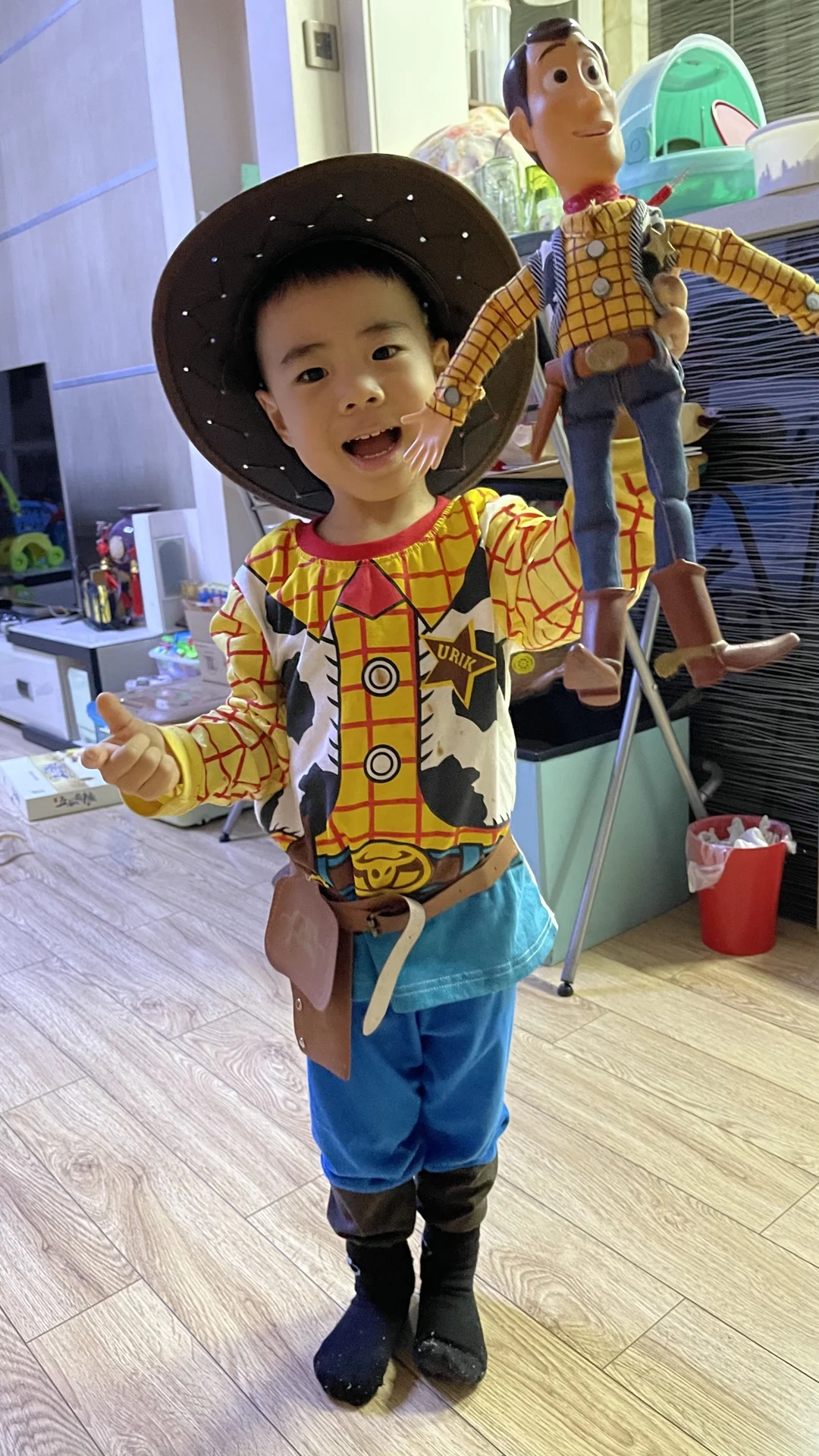 Из двух предметов на Хэллоуин Детский костюм Вуди спортивные костюмы для