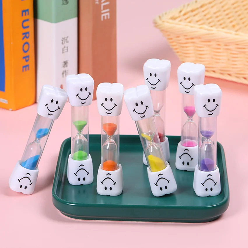 3 Minutes Time Manager Smiley-Face Shape Hourglass For Children Brushing Teeth Timer Dental Gifts Tooth Fairy Hourglass Timer