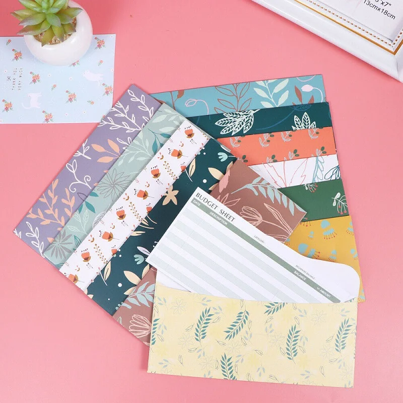 

12pcs Cash Envelope Set Waterproof Oil-proof Colorful Budget Envelope Sheets Set