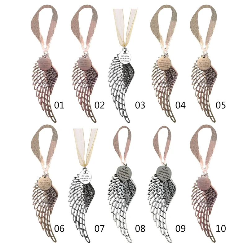 

Подвеска «Крыло ангела», «часть моего сердца в небесах», украшение для рождественской елки, памятное домашнее украшение для семьи, 2021 сувен...