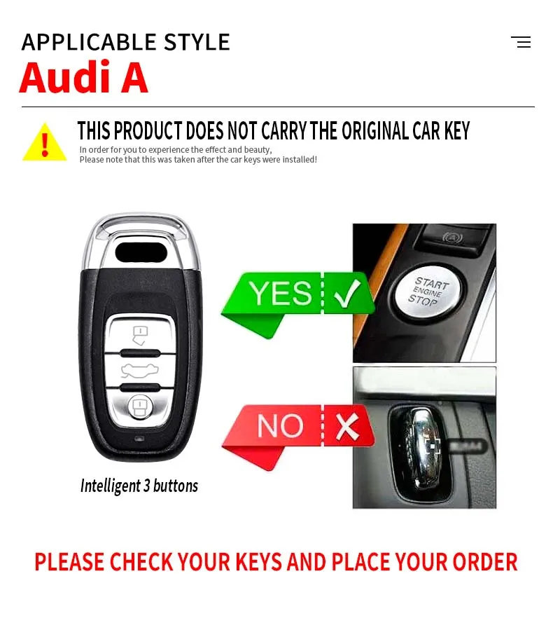 Чехол для автомобильного ключа светодиодный дисплей чехол ключей Audi A1 A3 A4 A5 A6 A7 A8