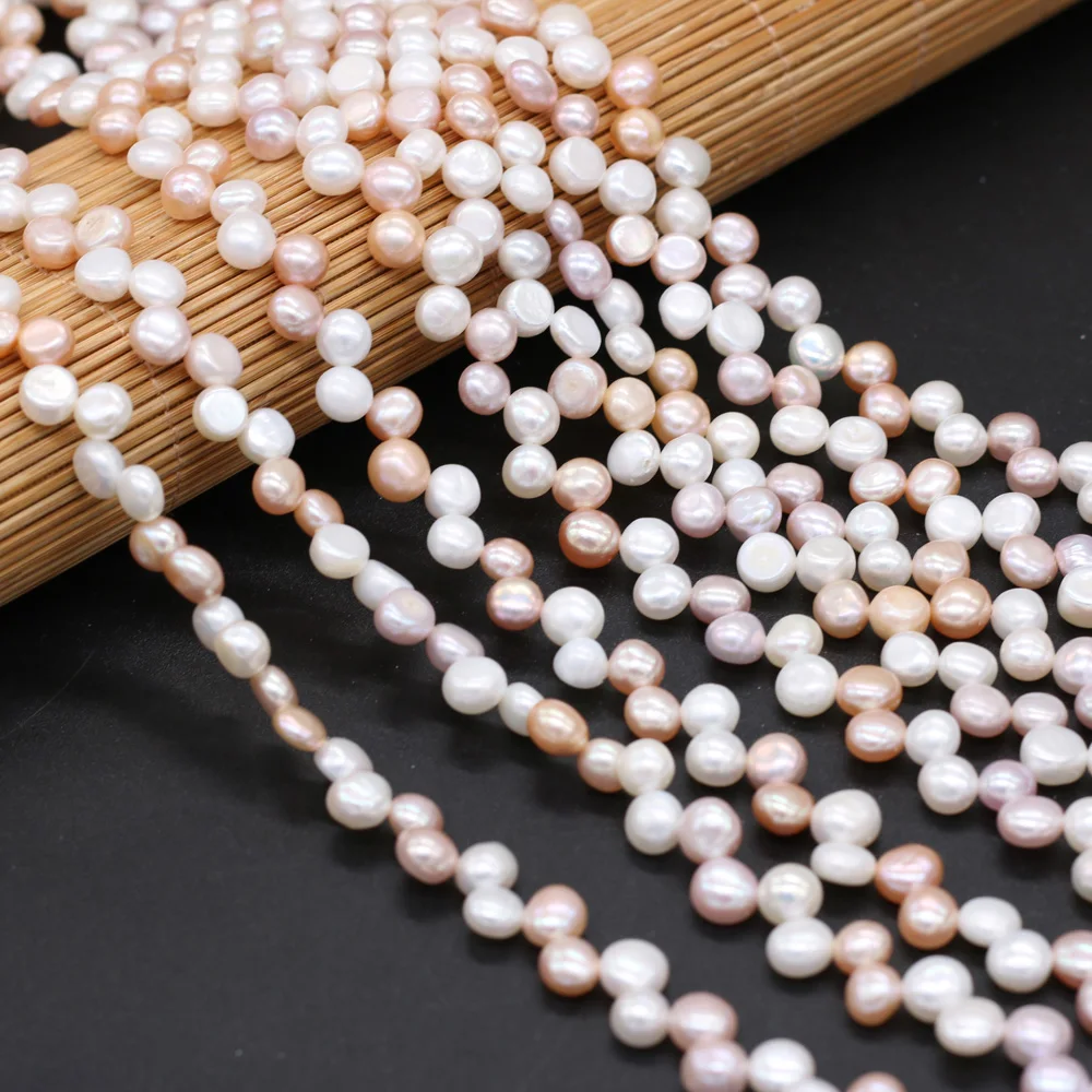 

Natural Freshwater Pearls Twenty Eight Hole Mixed Color Flat Pearl Punch Loose Bead for Jewelry Making DIY Necklace Bracelet