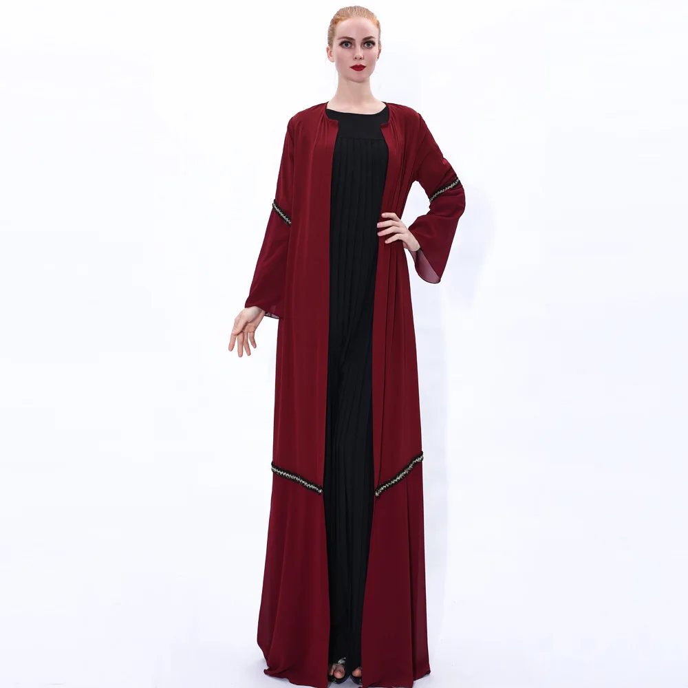 

ИД Мубарак открытая Турция Abaya кимоно Женский кардиган макси Abaya s для женщин Кафтан Дубай мусульманский хиджаб платье ислам Халат