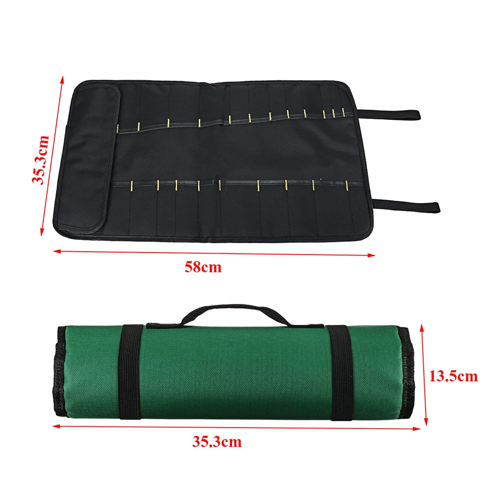 

2020 Portable 22 Pockets Chef Knife Bag Roll Bag Carry Case Bag Kitchen Cooking Portable Durable Storage Black Blue Green