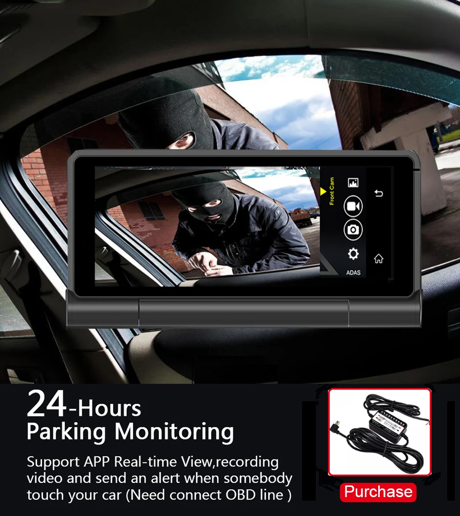 Anfilite 7 дюймов 4G ADAS Автомобильные видеорегистраторы камера Dash Cam Full HD 1080P рекордер видео регистратор ночное видение автомобиля gps видеорегистратор