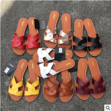 Тапки женские из натуральной кожи натуральная кожа плоская подошва танкетка