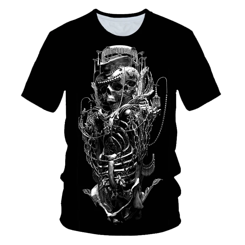 

2021 new men's summer 3D printing cross hip-hop style plus size T-shirt straddle short-sleeved clothing S-5XL