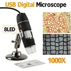 Цифровой микроскоп с 8 светодиодами, USB 1000X, тринокулярная камера для электронной сигареты, биологическая пайка, стойка для микроскопа