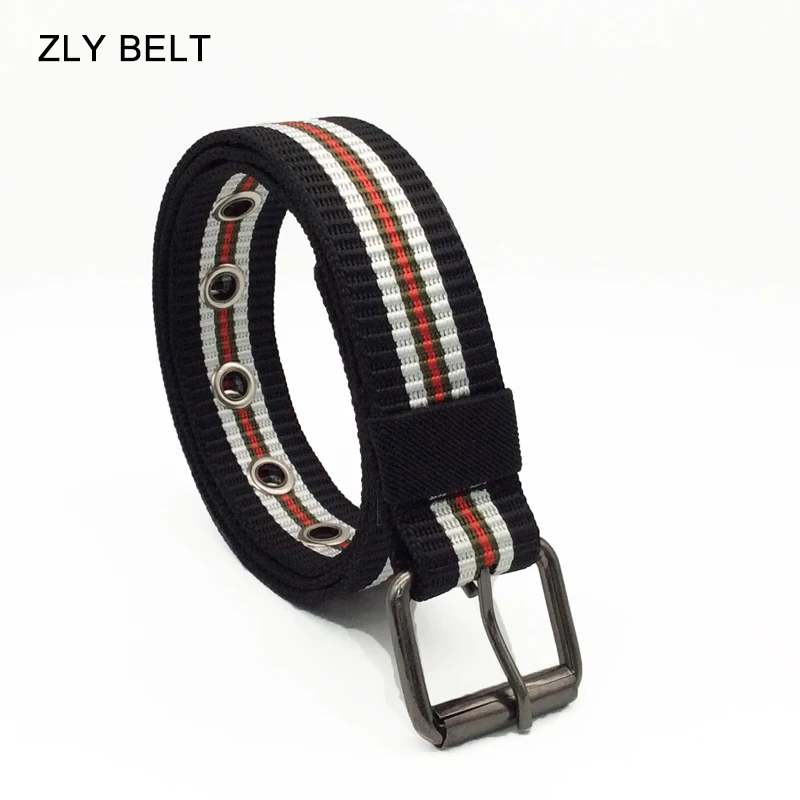 ZLY 2021 New Fashion Tacticle Belt Men Women Canvas Material Alloy Metal Pin Buckle High Quality Unisex Jeans Casual Style Belt