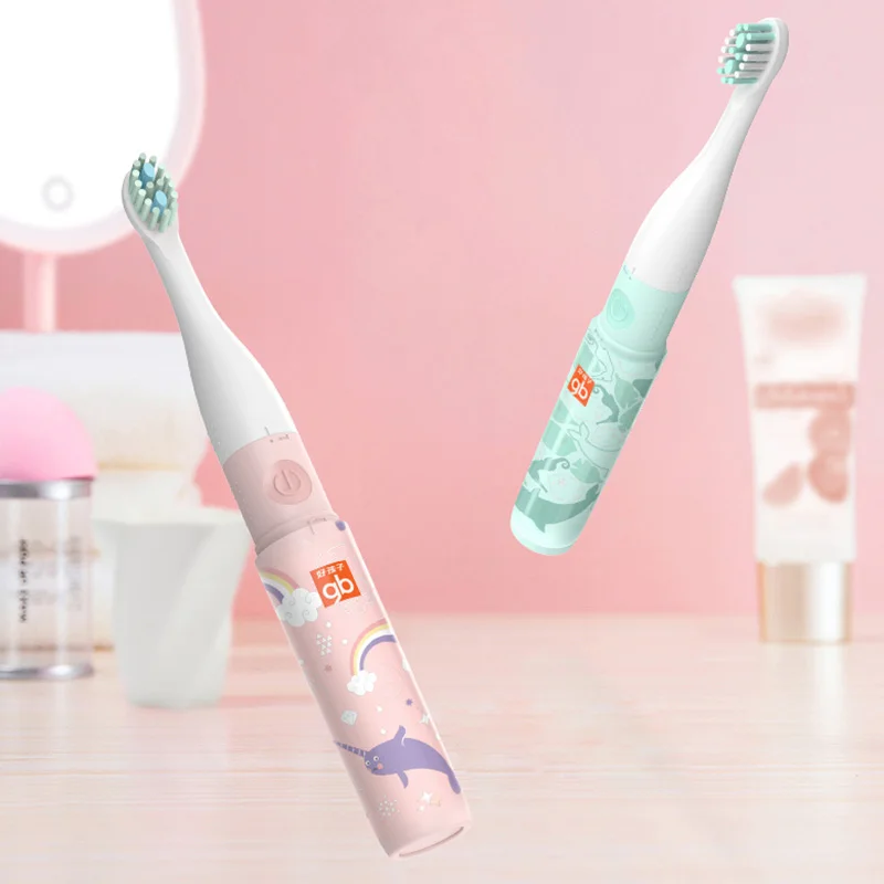 New Hot Gb IPX7 Waterproof Battery Power Silicone Baby Electric Toothbrush For Gum Care Deep Cleaning 3 - 12 Years Old Kids | Мать и