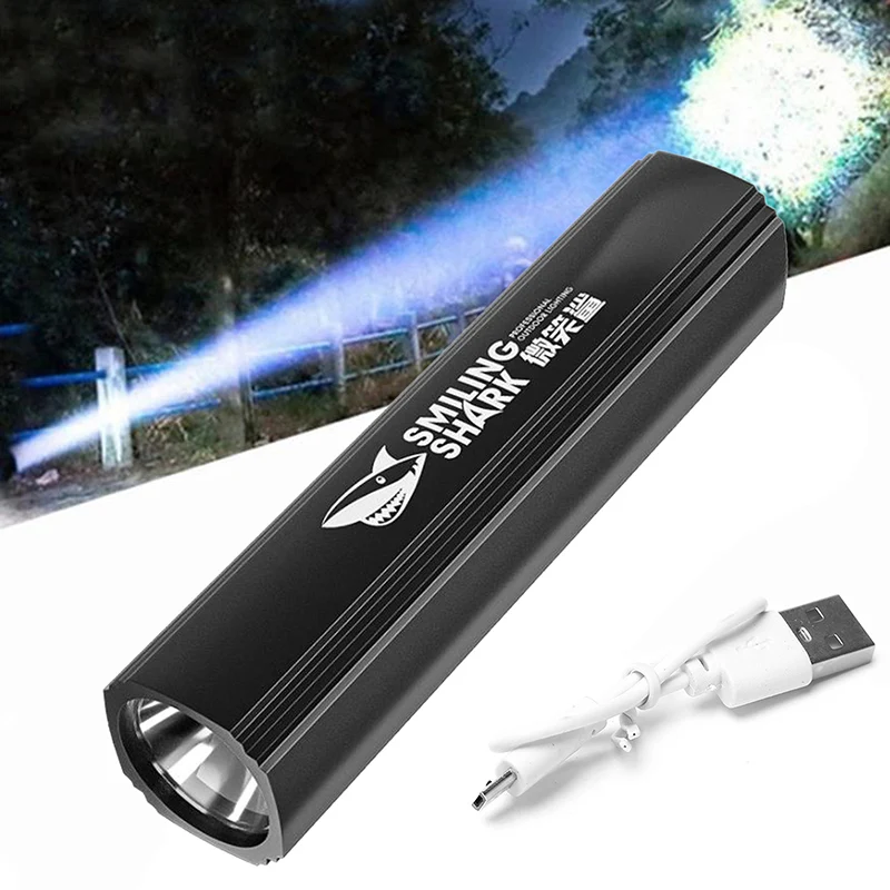 

USB Rechargeable Waterproof LED Flashlight For Camping Hiking Hunting Outdoor Tool