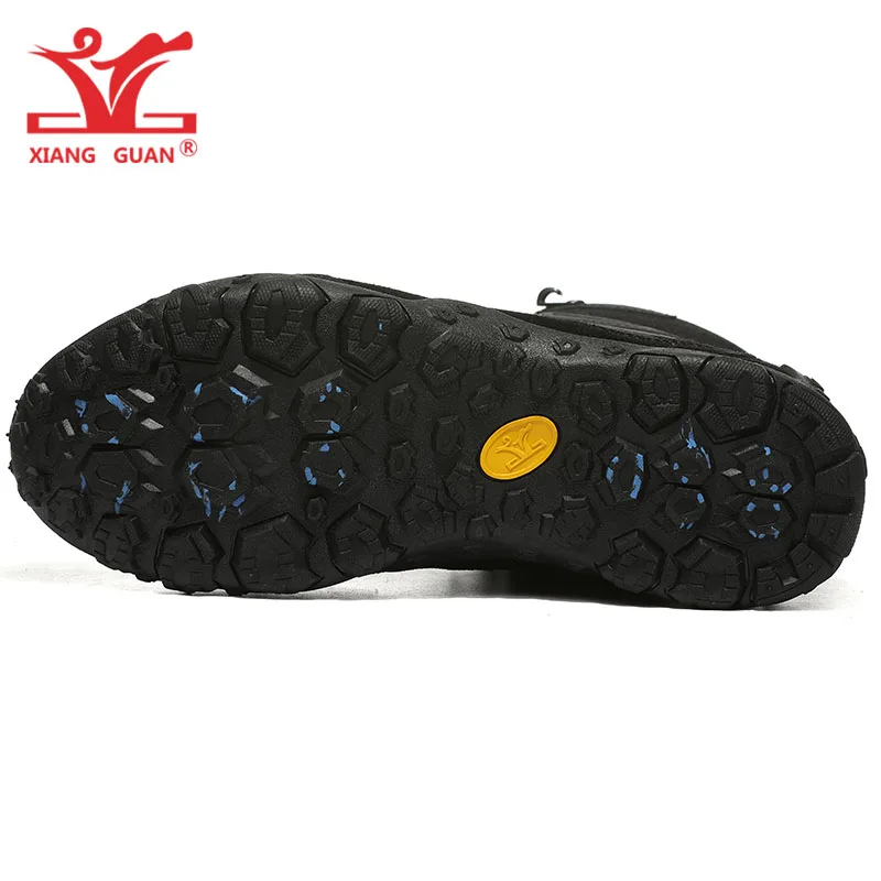 

XIANG GUAN Hiking Shoes Men Waterproof Long Wool Plush Warm Climbing Mountain Snow Tactical Boots Women Outdoor Sports Trekking