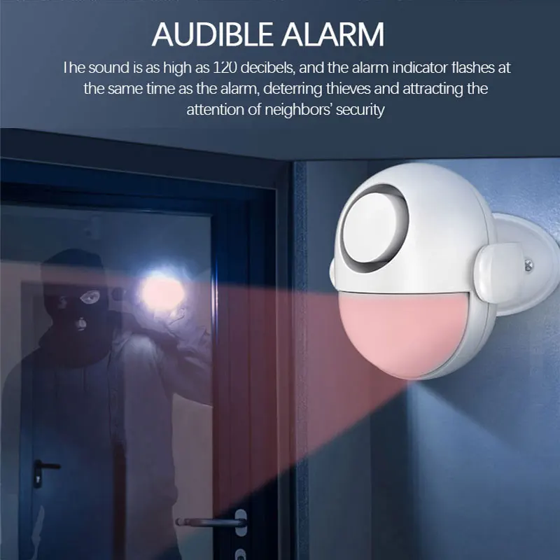 

Smart 125dB PIR Infrared Anti-Theft Welcome Tuya Multifunction Human Motion Detector For Garage Shop Home Security App Control