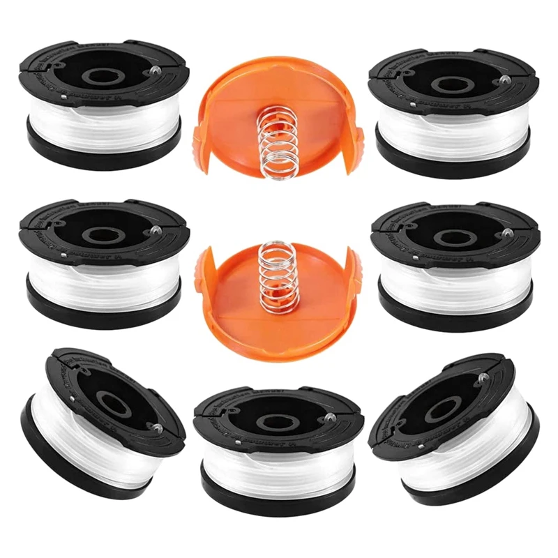 

Lawn Trimmer Line, 7 Pieces Thread Spools for Black and Grass Trimmer, 9.15 M Length, Diameter 1.65 mm with Spool Cover