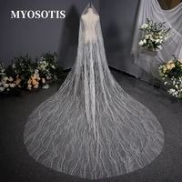 gnetle long lace bridal veil 3 5 x3 meters 1 layer cathedral pure white wedding veil bridal hair accessories