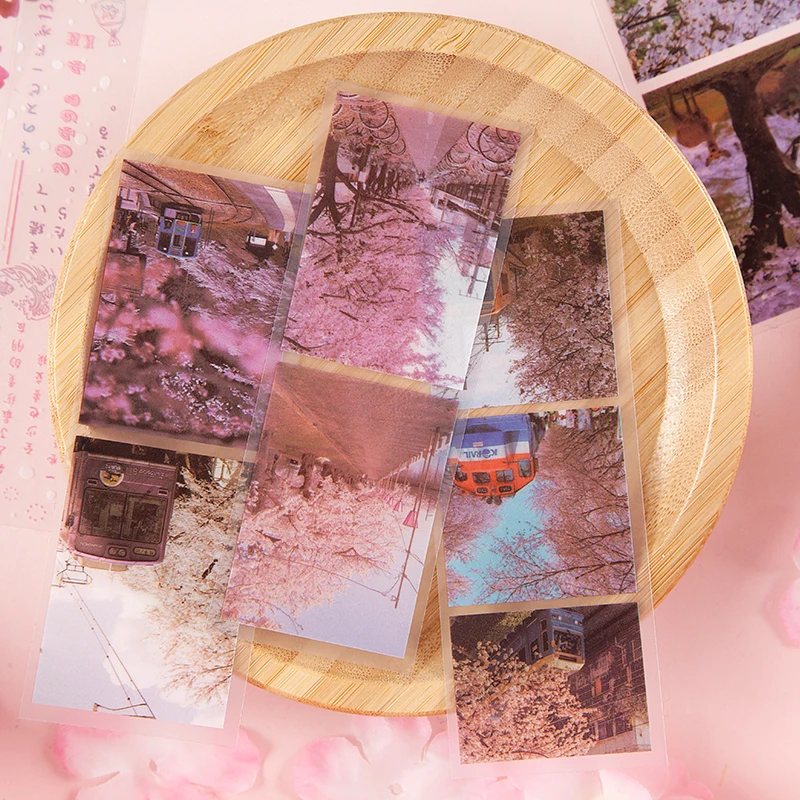 Винтажная японская вишневая расцветка наклейка для фотографий животных