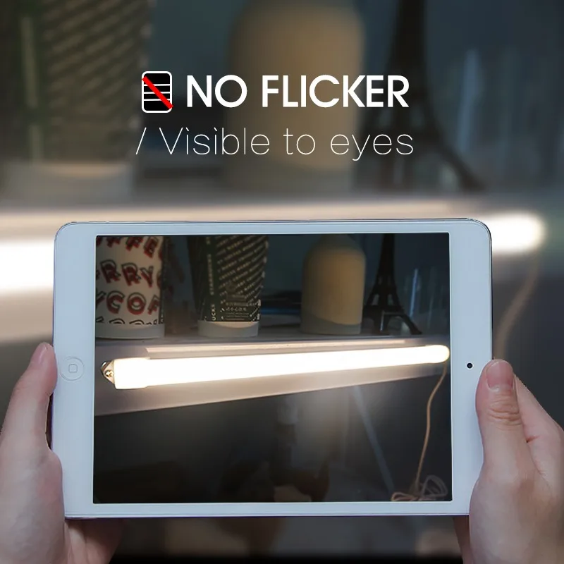 Светодиодный светильник для шкафа 5 В 18/35/52 см с usb-затемнением защиты глаз