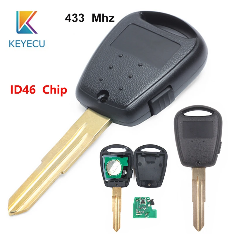 Запасной дистанционный ключ KEYECU 1 кнопка 433 МГц ID46 для Kia Rio Picanto Soul Venga Ceed|Ключ от
