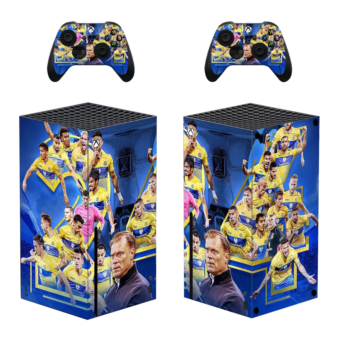 

Maccabi Tel Aviv Protector Sticker Decal Cover for Xbox Series X Console and 2 Controllers Xbox Series X Skin Sticker Vinyl