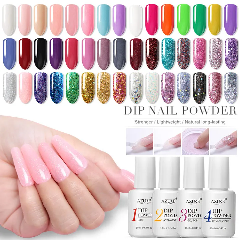 Azure Beauty 63 шт./лот полноцветный набор окунающий порошок красочный лак для ногтей