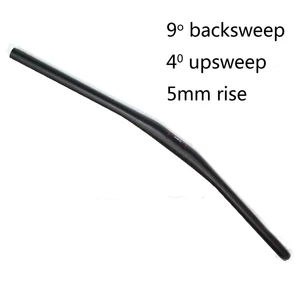 Руль для горного велосипеда из углеродного волокна, 31,86607207505 мм, подъем 9 градусов, матовый