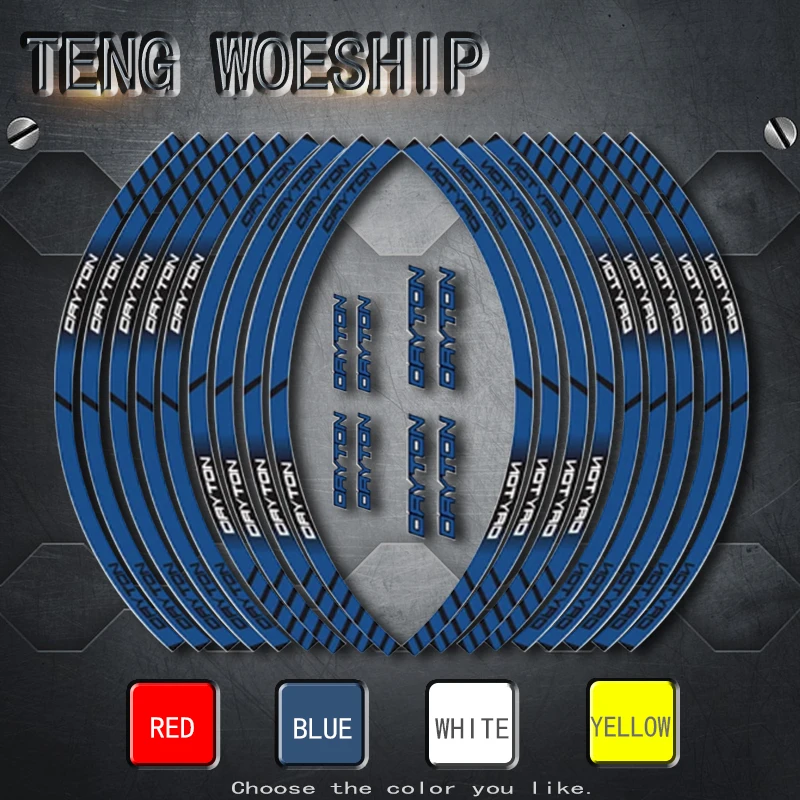 

20X Fit TRIUMPH dayton мотоциклетные наклейки на внутреннее колесо обода фотонаклейки