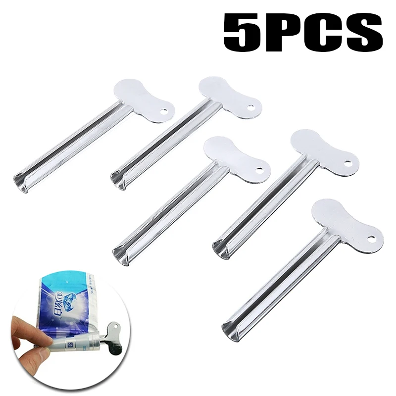 

5Pcs Toothpaste Squeezer Home Bathroom Accessories Plastic Tube Key Shape Toothpaste Squeeze Extruder