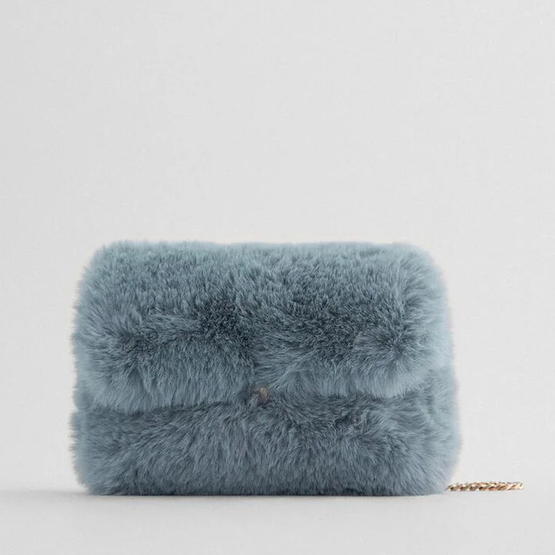 

2020 New Lovely Soft Faux Fur Tote Korean Plush Top-handle Bags Ladies Women Fluffy Handbag Faux Rabbit Fur Shopping Bags