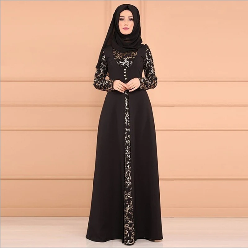Халат Caftan Дубай ислам мусульманское Макси платье Abayas марокканский Катар Оман