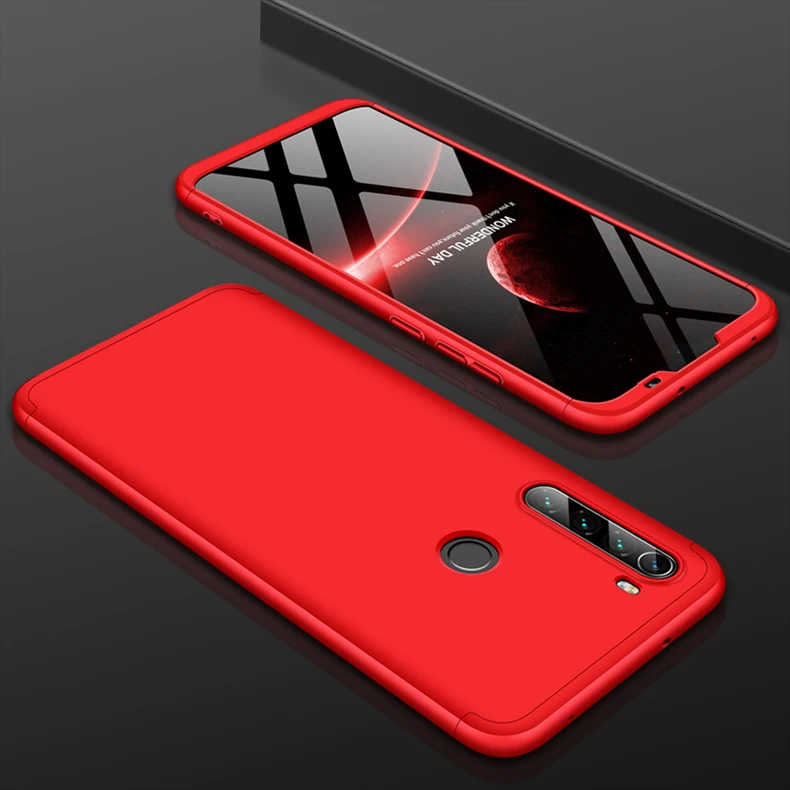 Чехол GKK для Xiaomi Redmi Note 8 Pro 8T чехол 360 полная защита тонкий защитный жесткий матовый чехол для Redmi Note 8 Pro Чехол