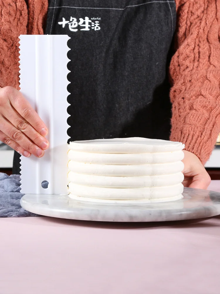 

cake mold decorating cream plastering extended scraper serrated blades household baking pastry tools for cakes cookie cutter