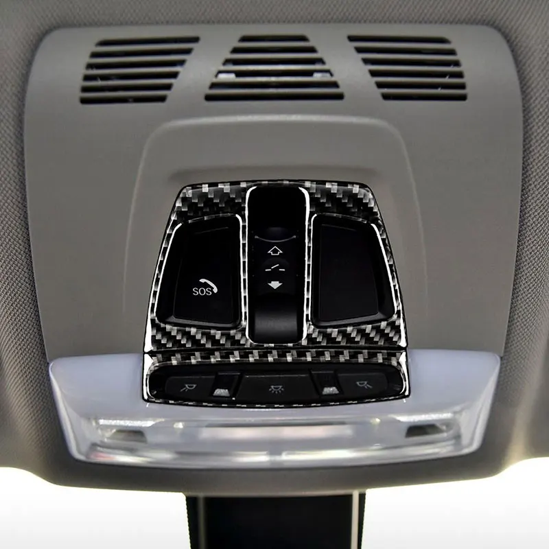 

Carbon Fiber Car Accessories Reading Light Dome Panel Cover Trim Stickers Used For BMW 1 Series 2 Series 3 GT 4 Series X1 X5