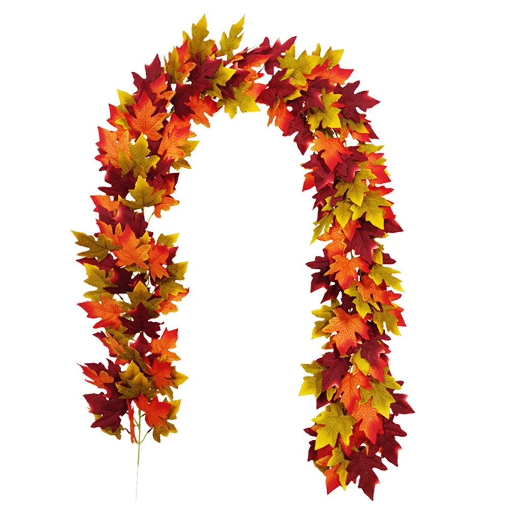 

Осенняя гирлянда из кленовых листьев, 2 м, искусственная лоза, Декоративная гирлянда, искусственная листва, гирлянда для украшения сада на Х...