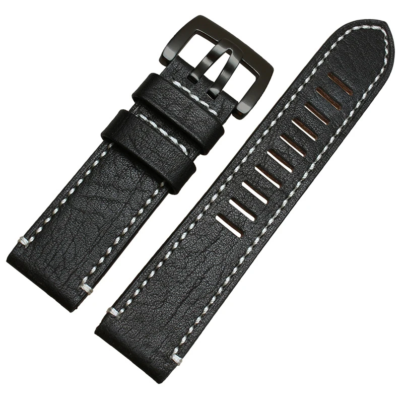 

Quality Leather watch with Italian leather strap leather watch chain 23mm black brown watch accessories