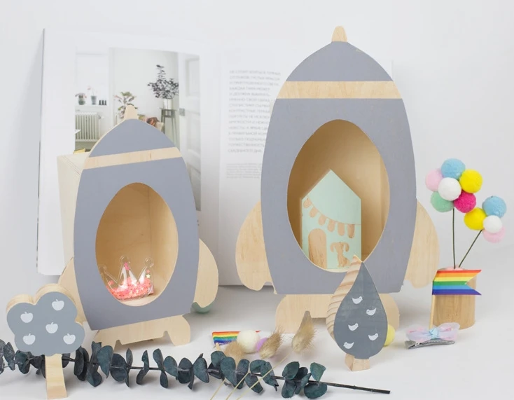 INS деревянный ящик для хранения игрушек в скандинавском стиле модель ракеты