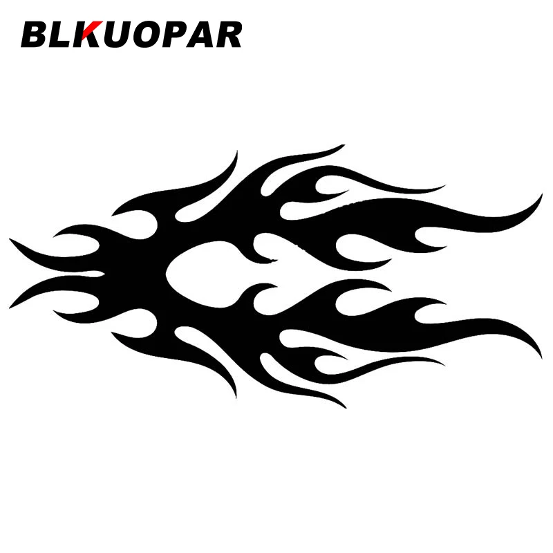 Автомобильная наклейка BLKUOPAR с логотипом пламени, индивидуальная Водонепроницаемая наклейка, устойчивая к царапинам, бампер, кондиционер, мотоцикл, Стайлинг автомобиля