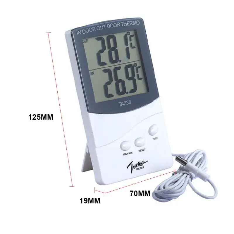 ta338 high precision electronic thermometer with probe type indoor and outdoor household industrial double display thermometer free global shipping