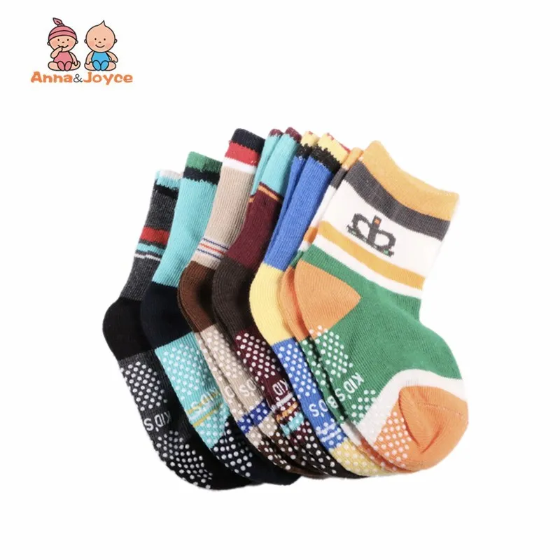 Calcetines antideslizantes para beb&eacute;, zapatillas casuales para ni&ntilde;o reci&eacute;n nacido, 12 par/lote-3